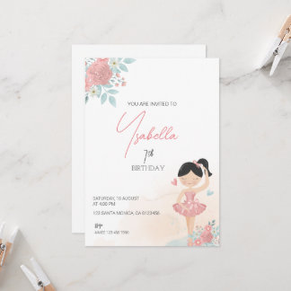 Invitation Ballerina Invitation, Ballet, Rose, Anniversaire