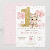 Ballerina rose mignonne lapin 1er anniversaire un