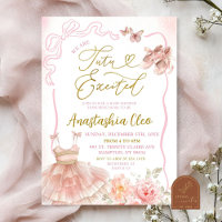Ballerina Tutu Rose Floral Baby shower excité