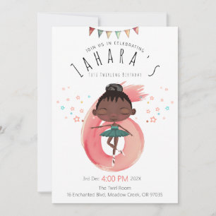 Invitation Ballerine Noire 6e Anniversaire