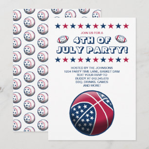 Invitation Balles de fête du 4 juillet