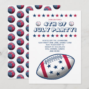 Invitation Balles de fête du 4 juillet
