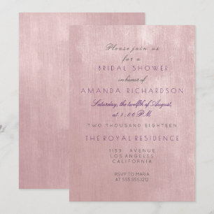 Invitation Ballet Rose en verre Pink Pastel Purple Fête des m