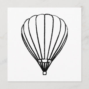 Invitation ballon à air chaud à encre