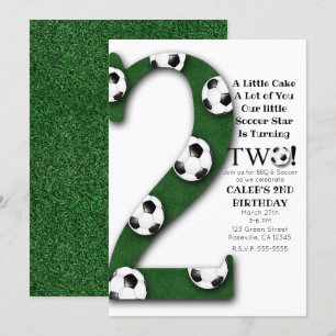 Invitation Ballon de Football TWO 2 2ème Anniversaire