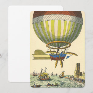 Invitation Ballon Dirigeable Montgolfière de Science-Fiction 