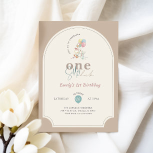 Invitation Ballon Rose Drôle en Forme de Nœud Papillon Un Can