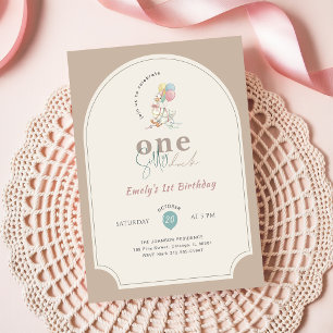 Invitation Ballon Rose Drôle en Forme de Nœud Papillon Un Can