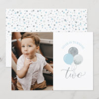 Ballons argenté et bleu | Boy 2nd Birthday Party