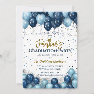 Invitation Ballons bleus de la Marine