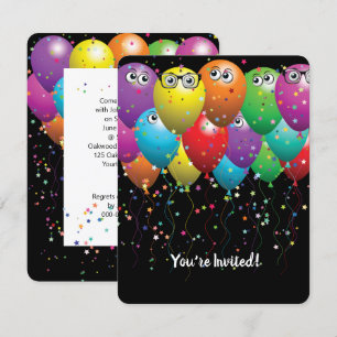 Invitation Ballons d'anniversaire et globes oculaires Invitat