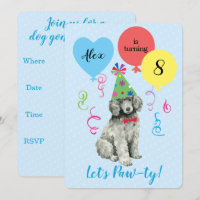 Ballons de fête d'anniversaire caniche