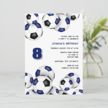 Ballons de football noir bleu anniversaire de enfa
