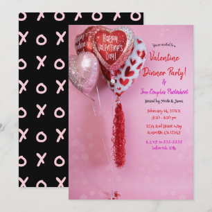 Invitation Ballons de la Saint-Valentin Soirée ou Anniversair