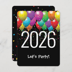 Invitation Ballons du Nouvel An 2025