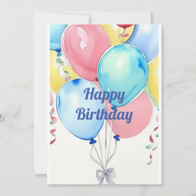 Invitation Ballons festifs (Devant)