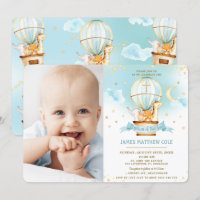 Balloon à air chaud mignon Animaux Baptême Christe