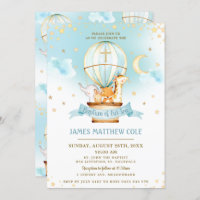 Balloon à air chaud mignon Animaux Baptême Christe