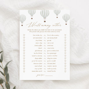 Invitation Balloon À Air Chaud Serait Momy Plutôt Baby shower