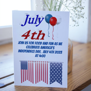 Invitation Balloons du 4 juillet