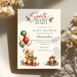 Invitation Balloons en forme d'ours en peluche pour Baby Show