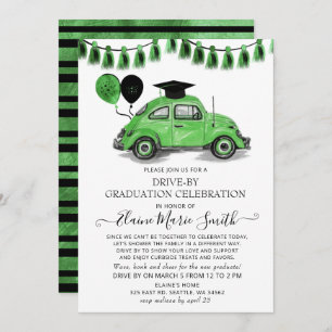 Invitation Balloons vintages De Beetle Vert Conduits Par Dipl