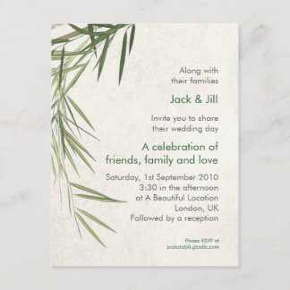 Invitation Bambou 4.25x5.25