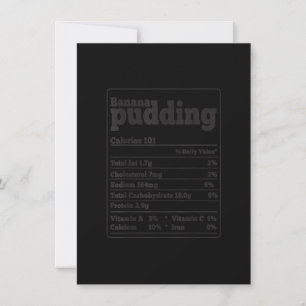Invitation Banana Pudding Faits Ingrédients Drôle Fos Que