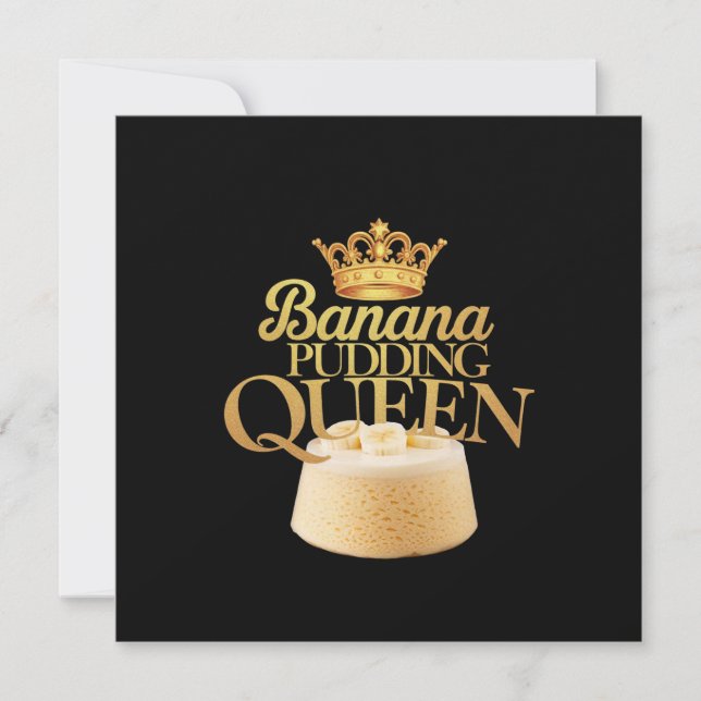 Invitation Banana Pudding Queen Design ultime pour dessert (Devant)
