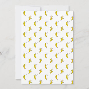 Invitation Banane Drôle Endormie Paresseux Amoureux des Fruit