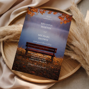 Invitation Banc Romantique du Lac d'Automne