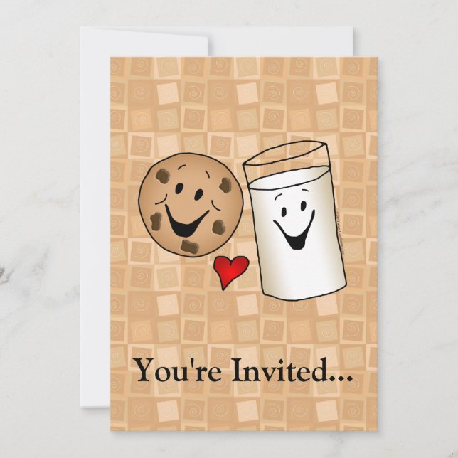 Invitation Bande dessinée fraîche de biscuits et d'amis de (Devant)