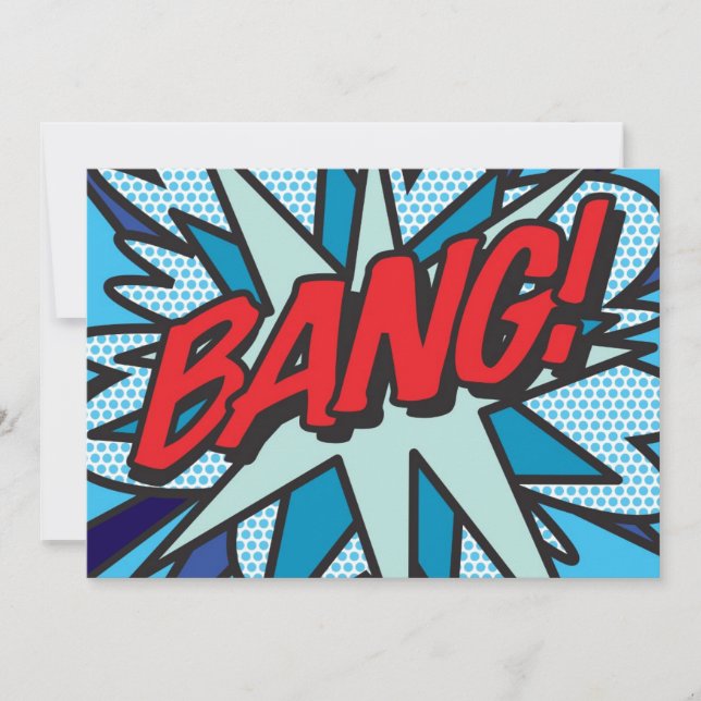 Invitation Bande dessinée Pop Art BANG! (Devant)
