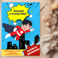 Bande dessinée Superhero fête d'anniversaire