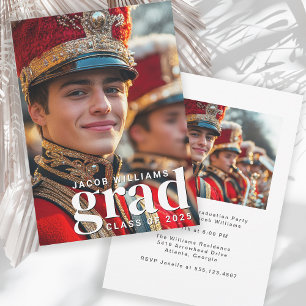 Invitation Bande du lycée moderne 2 Photo Graduation Party