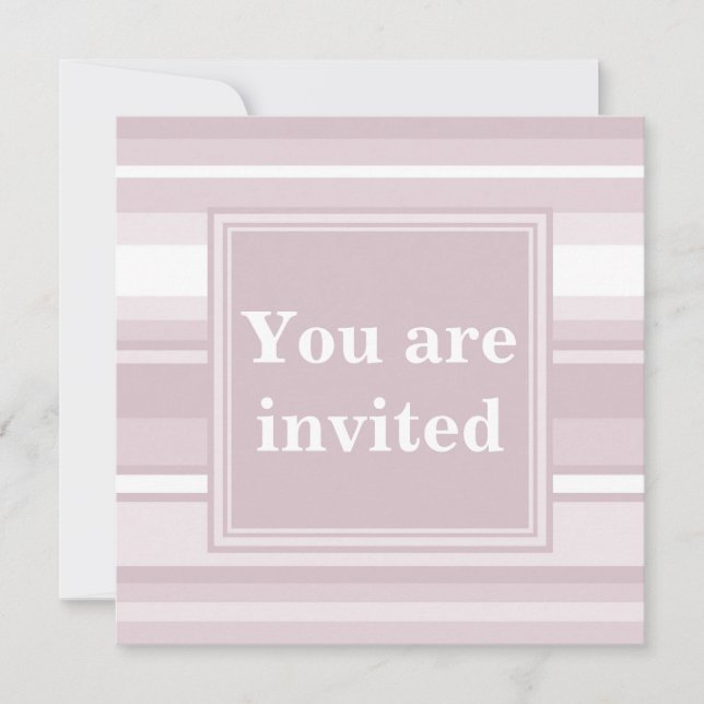 Invitation Bandes de quartz roses monogrammes (Devant)