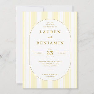 Invitation Bandes Jaunes Élégantes