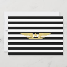 Bandes noires et blanches et ailes d'étoiles or et