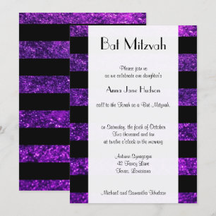 Invitation Bandes pourpres, Bandes Parties scintillant, Bat m