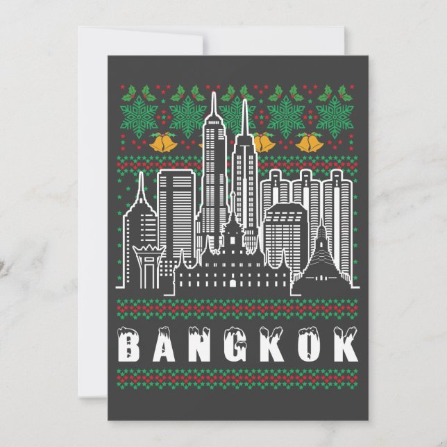 Invitation Bangkok Thaïlande Noël laid (Devant)