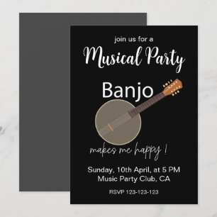 Invitation Banjo Me Rend Heureux Parti Musical