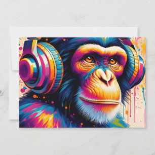 Invitation Banksy DJ Monkey Gorilla Chimp