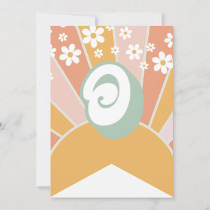 Invitation Bannière florale boho rétro soleil marguerite O