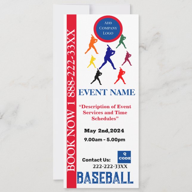 INVITATION BANNIÈRE RETRACTABLE BASEBALL (Devant)