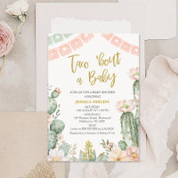 Bannière rose florale Taco Bout Un Baby shower béb