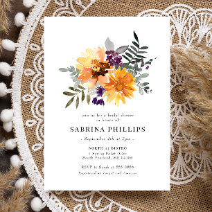 Invitation Baño de novia Boho Amarillo Flor silvestre