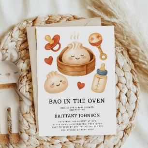 Invitation Bao dans le Baby shower du four