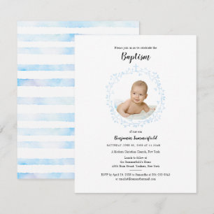 Invitation Baptême Christian Religion Événement Bébé Photo