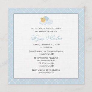 Invitation Baptême de bébé doux