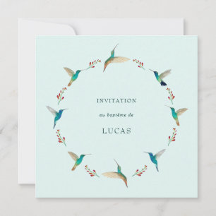 Invitation Baptême de Colibri français